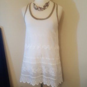 FREE PEOPLE Lace Racerback Tank- Size XS